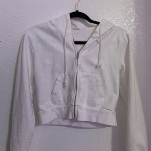 Brandy Melville white crystal hoodie